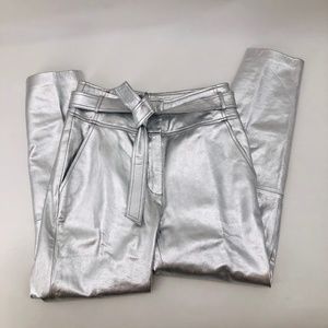 veronica beard faxon leather pants